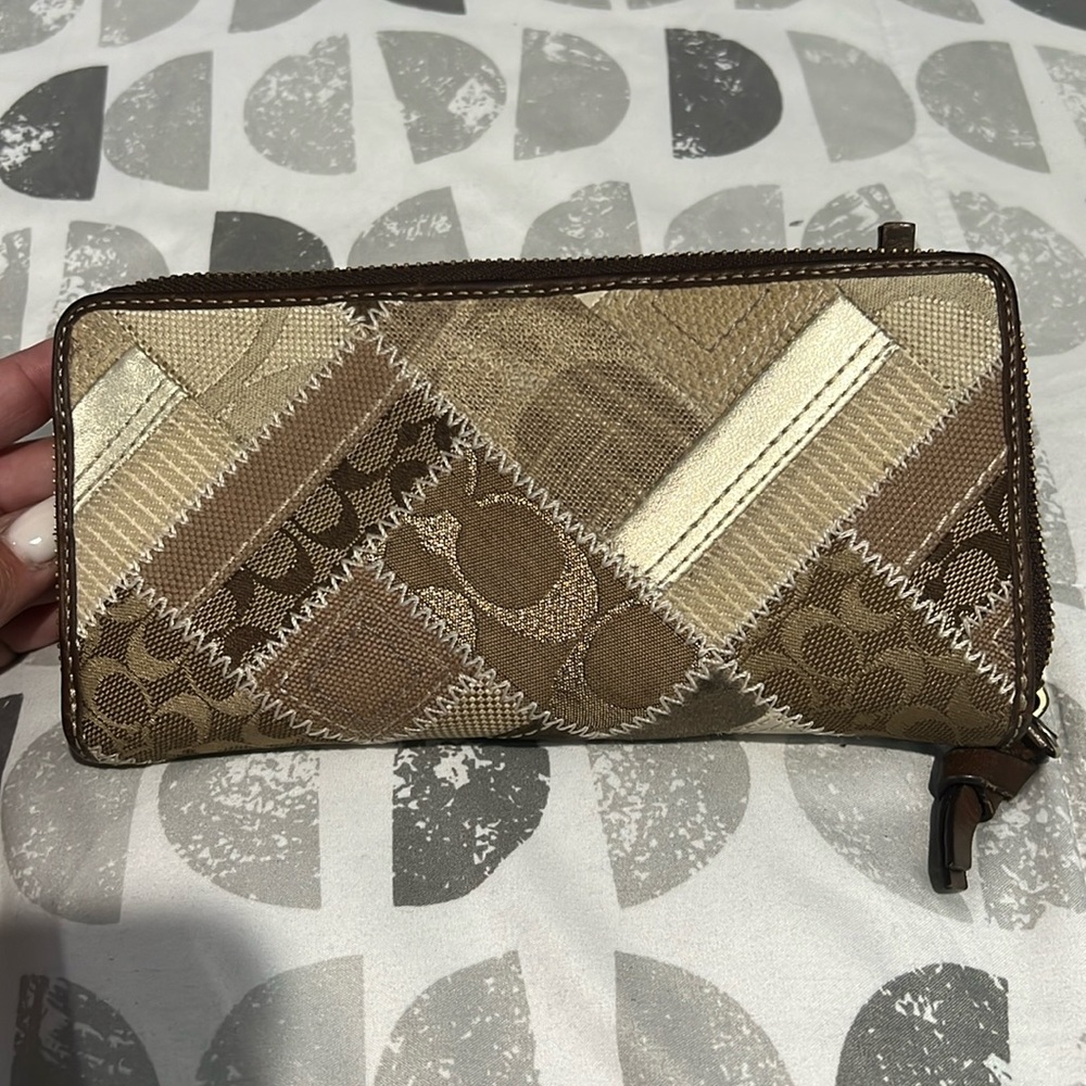 Authentic Coach Patchwork Long Wallet